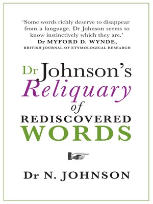 cover image of Dr Johnson's Reliquary of Rediscovered Words